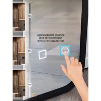 Зеркало с подсветкой  EMZE Smartphone 50x100 LED.UV.SMART.50.100.CHE (черный) - Превью изображения №8 — Интернет-магазин ПроЗаказ