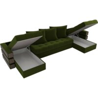 П-образный диван Лига диванов Венеция 100044 (микровельвет, зеленый) - Превью изображения №5 — Интернет-магазин ПроЗаказ