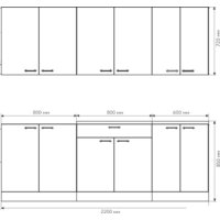 Готовая кухня Агута Альфа 2.2 (скандинавское дерево/скандинавское дерево/опал светлый) - Превью изображения №2 — Интернет-магазин ПроЗаказ