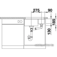 Кухонная мойка Blanco Subline 350/150-U (глянцевый белый) 514522 - Превью изображения №4 — Интернет-магазин ПроЗаказ