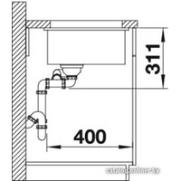 Кухонная мойка Blanco Subline 350/150-U (глянцевый белый) 514522 - Превью изображения №3 — Интернет-магазин ПроЗаказ