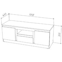 Тумба НК-Мебель Stern ТВ-135 (дуб сонома) - Превью изображения №3 — Интернет-магазин ПроЗаказ