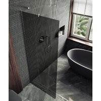 Душевая стенка MaybahGlass 195x79 MGD-698-5у (графитовое стекло/хром матовый) - Превью изображения №2 — Интернет-магазин ПроЗаказ