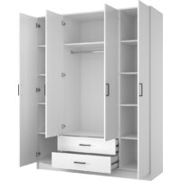 Шкаф распашной Mio Tesoro Хюгге 4D2S (белый) - Превью изображения №2 — Интернет-магазин ПроЗаказ