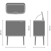Система сортировки мусора Brabantia Bo Touch Bin 3x11 л (бежевый) - Превью изображения №8 — Интернет-магазин ПроЗаказ