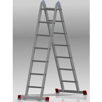 Лестница-трансформер Новая высота NV 331 шарнирная 2x7 ступеней - Превью изображения №3 — Интернет-магазин ПроЗаказ