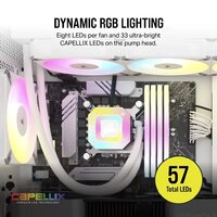 Система жидкостного охлаждения для процессора Corsair iCUE H150i Elite Capellix XT White CW-9060073-WW - Превью изображения №3 — Интернет-магазин ПроЗаказ