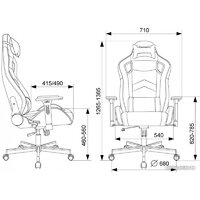 Игровое (геймерское) кресло Knight Gladiator (экокожа черный) - Превью изображения №3 — Интернет-магазин ПроЗаказ
