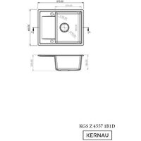 Кухонная мойка Kernau KGS Z 4557 1B1D Graphite - Превью изображения №6 — Интернет-магазин ПроЗаказ