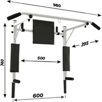 Турник Absolute Champion Aktiv Прогресс разборный АЧ 9966 (белый/черные ручки) - Превью изображения №2 — Интернет-магазин ПроЗаказ