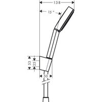 Душевой гарнитур  Hansgrohe Pulsify 105 1jet 24301700 (белый матовый) - Превью изображения №2 — Интернет-магазин ПроЗаказ