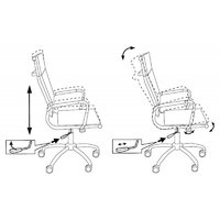 Офисное кресло Бюрократ CH-993 (искусственная кожа синий/хром) - Превью изображения №6 — Интернет-магазин ПроЗаказ