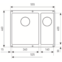 Кухонная мойка Zigmund & Shtain Integra 500.2 (речной песок) - Превью изображения №2 — Интернет-магазин ПроЗаказ