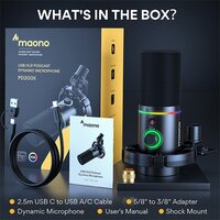 Проводной микрофон Maono PD200X (белый) - Превью изображения №2 — Интернет-магазин ПроЗаказ
