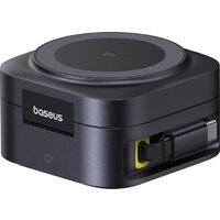 Сетевое зарядное Baseus PicoGo Series 2-in-1 Magnetic Wireless Charger Qi2 67W P10276800123-00 (черный) - Превью изображения №2 — Интернет-магазин ПроЗаказ