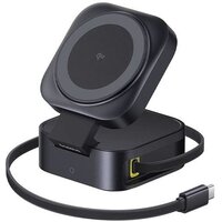 Baseus PicoGo Series 2-in-1 Magnetic Wireless Charger Qi2 67W P10276800123-00 (черный)