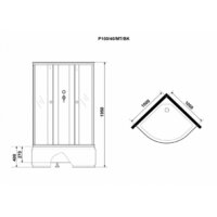 Душевая кабина Niagara Promo P100/40/MT/BK 100x100x195 - Превью изображения №9 — Интернет-магазин ПроЗаказ