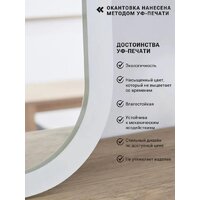 Зеркало с подсветкой  EMZE Smartphone 50x100 LED.UV.SMART.50.100.BEL (белый с УФ-окантовкой и подсветкой) - Превью изображения №5 — Интернет-магазин ПроЗаказ