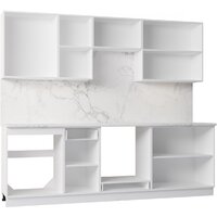 Готовая кухня Mio Tesoro Корнелия Ода-плюс 2.4 (белый/мрамор итальянский) - Превью изображения №2 — Интернет-магазин ПроЗаказ