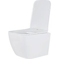 Унитаз подвесной Roxen Cube One Rimless 6 в 1 StounFix Dual Fresh 579341 (кнопка: черный матовый) - Превью изображения №6 — Интернет-магазин ПроЗаказ