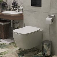 Унитаз подвесной Roxen Cube One Rimless 6 в 1 StounFix Dual Fresh 579341 (кнопка: черный матовый) - Превью изображения №13 — Интернет-магазин ПроЗаказ