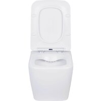 Унитаз подвесной Roxen Cube One Rimless 6 в 1 StounFix Dual Fresh 579341 (кнопка: черный матовый) - Превью изображения №8 — Интернет-магазин ПроЗаказ