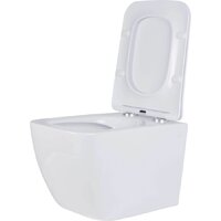 Унитаз подвесной Roxen Cube One Rimless 6 в 1 StounFix Dual Fresh 579341 (кнопка: черный матовый) - Превью изображения №7 — Интернет-магазин ПроЗаказ