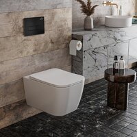 Унитаз подвесной Roxen Cube One Rimless 6 в 1 StounFix Dual Fresh 579341 (кнопка: черный матовый) - Превью изображения №15 — Интернет-магазин ПроЗаказ