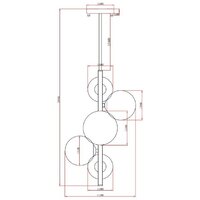 Подвесная люстра Moderli Molly V10795-5P - Превью изображения №3 — Интернет-магазин ПроЗаказ