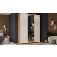 Шкаф-купе Трия Оскар Хилтон Т2 1800 271096 (ручка белая/дуб крафт золотой/белый матовый) - Превью изображения №4 — Интернет-магазин ПроЗаказ