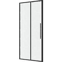 Душевая дверь Niagara Nova NG-84-L13CHB 130x195 (черный матовый/шиншилла стекло) - Превью изображения №2 — Интернет-магазин ПроЗаказ