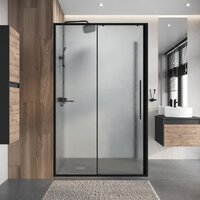 Душевая дверь Niagara Nova NG-84-L13CHB 130x195 (черный матовый/шиншилла стекло) - Превью изображения №9 — Интернет-магазин ПроЗаказ