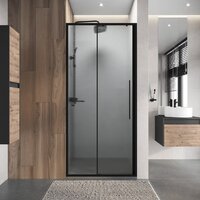 Душевая дверь Niagara Nova NG-84-L13CHB 130x195 (черный матовый/шиншилла стекло) - Превью изображения №10 — Интернет-магазин ПроЗаказ