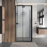 Душевая дверь Niagara Nova NG-84-L13CHB 130x195 (черный матовый/шиншилла стекло) - Превью изображения №12 — Интернет-магазин ПроЗаказ