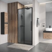 Душевая дверь Niagara Nova NG-84-L13CHB 130x195 (черный матовый/шиншилла стекло) - Превью изображения №11 — Интернет-магазин ПроЗаказ