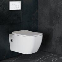 Унитаз подвесной Roxen Cube Bidet в комплекте с инсталляцией StounFix Dual Fresh 6 в 1 542448 (кнопка: белый глянец) - Превью изображения №12 — Интернет-магазин ПроЗаказ