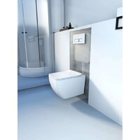 Унитаз подвесной Roxen Cube Bidet в комплекте с инсталляцией StounFix Dual Fresh 6 в 1 542448 (кнопка: белый глянец) - Превью изображения №9 — Интернет-магазин ПроЗаказ