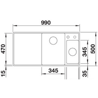 Кухонная мойка Blanco Axia III 6 S-F (разделочная доска из ясеня, темная скала) 524664 - Превью изображения №2 — Интернет-магазин ПроЗаказ