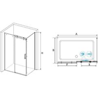Душевой уголок RGW TO-44-1B (TO-14B + Z-060-2B) 020744148-14 140x80 (черный/прозрачное стекло) - Превью изображения №2 — Интернет-магазин ПроЗаказ