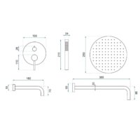 Душевая система  Rea Lungo Chrome REA-P6612 - Превью изображения №6 — Интернет-магазин ПроЗаказ
