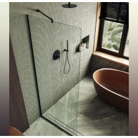 Душевая стенка MaybahGlass 195x79 MGD-695-6у (прозрачное стекло/черный) - Превью изображения №5 — Интернет-магазин ПроЗаказ