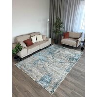 Ковер для жилой комнаты Radjab Carpet Бьянка Прямоугольник D057A 7568RK-B (2.4x3.4, Cream Shirink/Blue Fdy) - Превью изображения №4 — Интернет-магазин ПроЗаказ