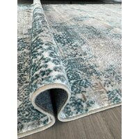 Ковер для жилой комнаты Radjab Carpet Бьянка Прямоугольник D057A 7568RK-B (2.4x3.4, Cream Shirink/Blue Fdy) - Превью изображения №2 — Интернет-магазин ПроЗаказ