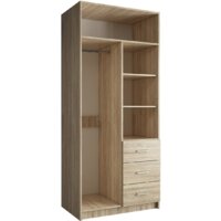 Шкаф распашной Евва УН-02-03/S (дуб сонома) - Превью изображения №2 — Интернет-магазин ПроЗаказ