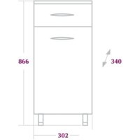  Onika Шкаф-полупенал Каприз 30.17 (с корзиной) 403003 - Превью изображения №2 — Интернет-магазин ПроЗаказ