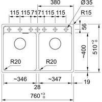 Кухонная мойка Franke Maris MRG 620-35-35 114.0661.783 (оникс) - Превью изображения №3 — Интернет-магазин ПроЗаказ