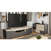 Тумба Трия ТВ тип 1 (дуб сонома/графит серый) - Превью изображения №3 — Интернет-магазин ПроЗаказ