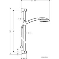 Душевой гарнитур  Hansgrohe Raindance Classic 100 3jet 27841000 (хром) - Превью изображения №2 — Интернет-магазин ПроЗаказ