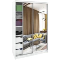 Кортекс-мебель Сенатор ШК10 Классика зеркало (белый)