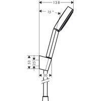 Душевой гарнитур  Hansgrohe Pulsify 105 1jet 24301670 (черный матовый) - Превью изображения №2 — Интернет-магазин ПроЗаказ
